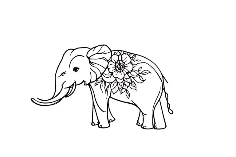 Floral Elephant
