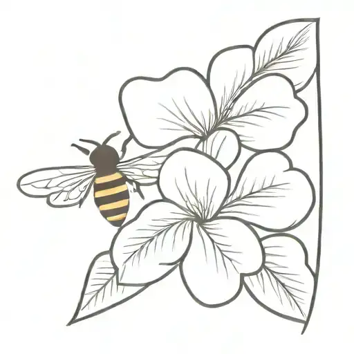 Three-leaf Clover With Bee Flying