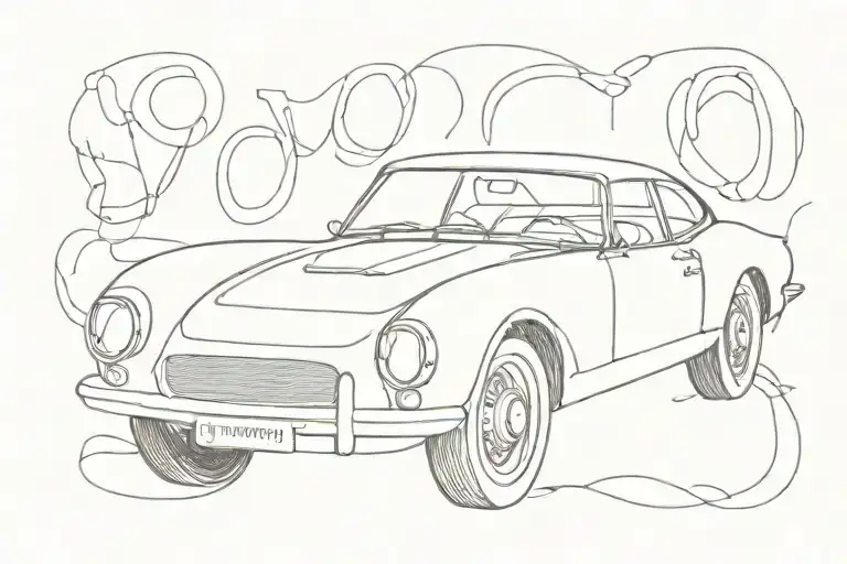 A Car Made Out Of The Letters Y O U N G