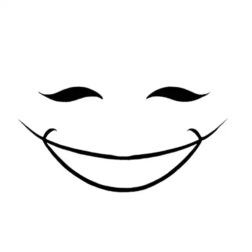 Symbol For Masking Pain Behind A Smile
