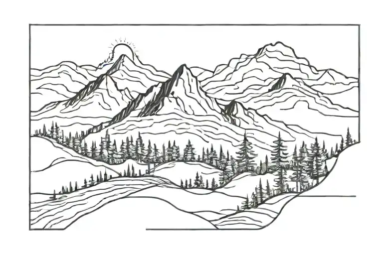 Simple Mountain Landscape