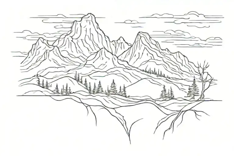 Simple Mountain Landscape