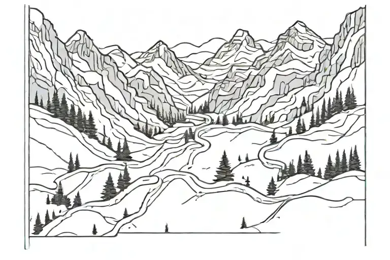 An Intricate Hiking Trail Winding Through A Mountain Range