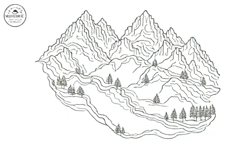 An Intricate Hiking Trail Winding Through A Mountain Range