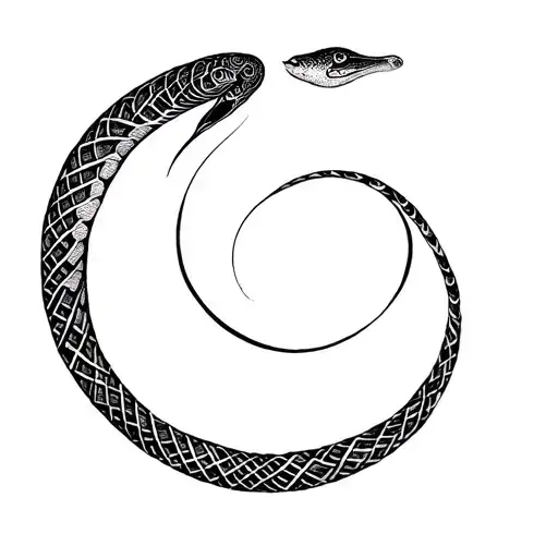 Ouroboros Snake Minimalist