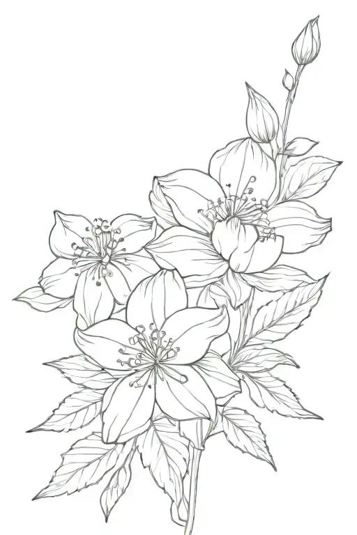 May Birth Flower December Birth Flower And July Birth Flower All In One Flower