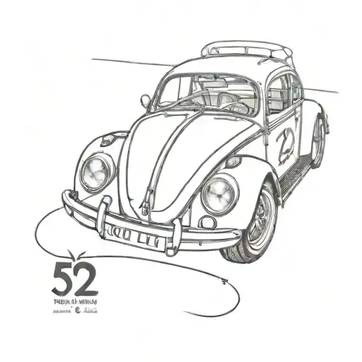 Wolkswagen Beetle Racing Car With Number 529 And Tecpro Brand