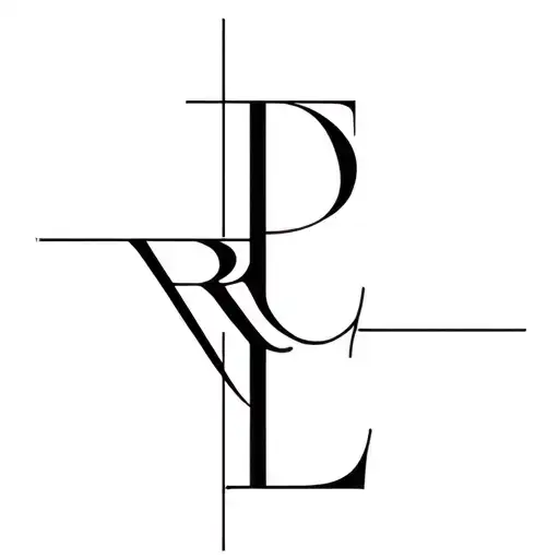 Letters R C L Connected Line