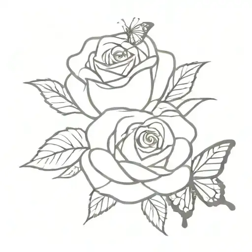 Rose And Butterfly