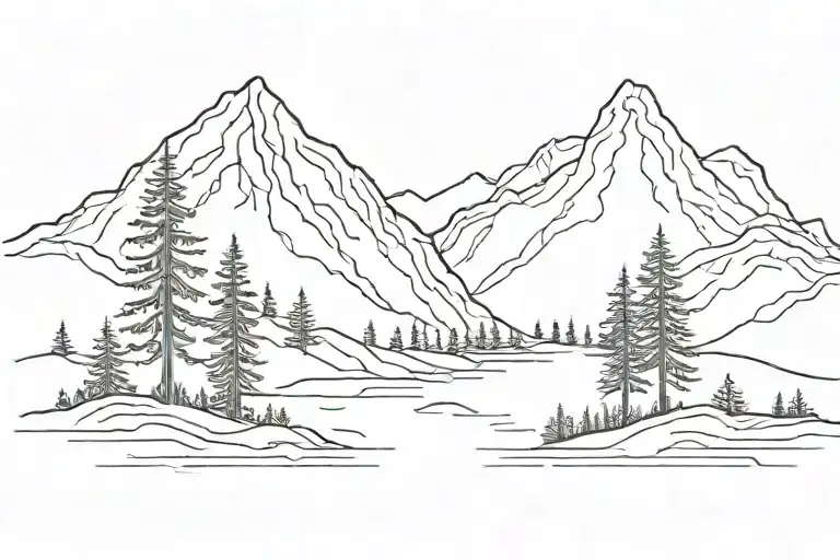 Mountains Filled With Trees