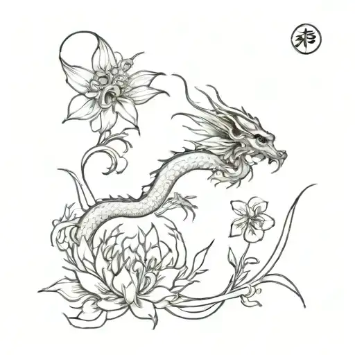 Lycoris And Japanese Dragon