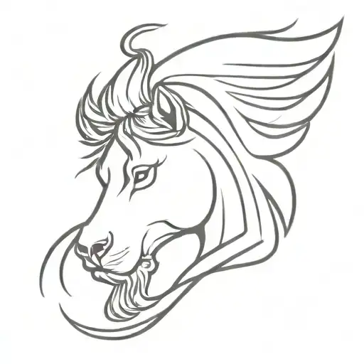 Half Horse Half Lion Head With Wings