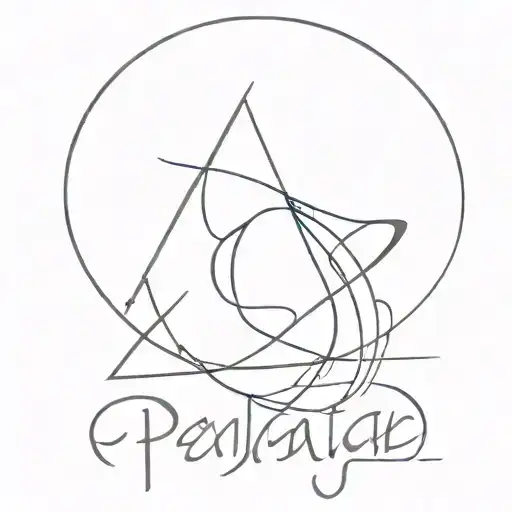 The Combination Of The Names Pendar And Panah With Broken Nastaliq