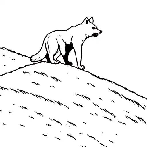 Bear Panther And Fox Marching Up A Hill Dark Sky