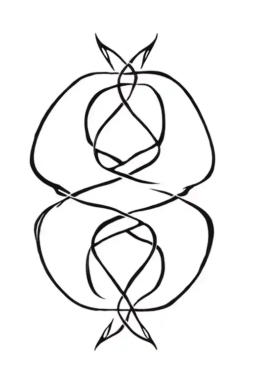 Aries And Pisces Symbol Intertwined