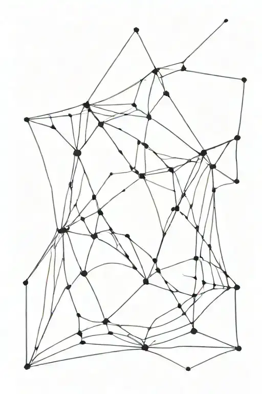 Abstract Lines Like Spiderweb Not Too Closely Condensed And Stretching Mostly To The Left