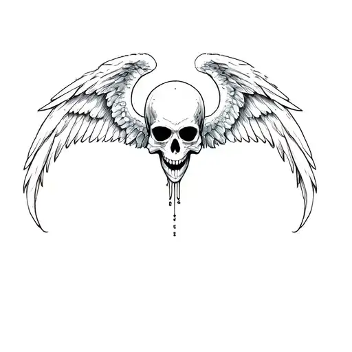 Fallen Angel Skull