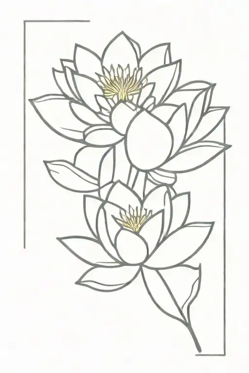 Cross With Water Lily Flowers