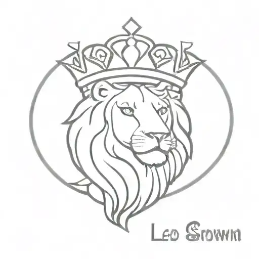 King Crown Leo Zodiac El Salvadorian Lower Back