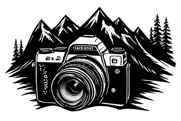 Mountain With A Snapshot Camera
