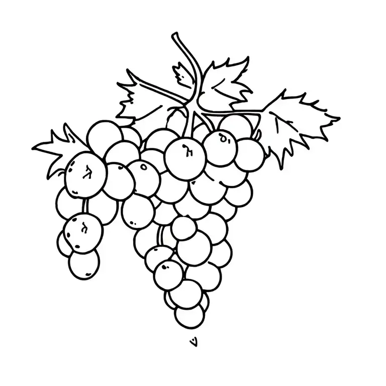 Wine Cork And Grapes Growing