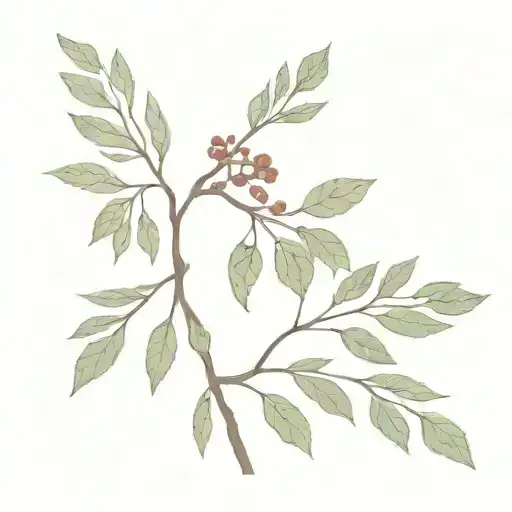 Mountain Ash Tree Branch
