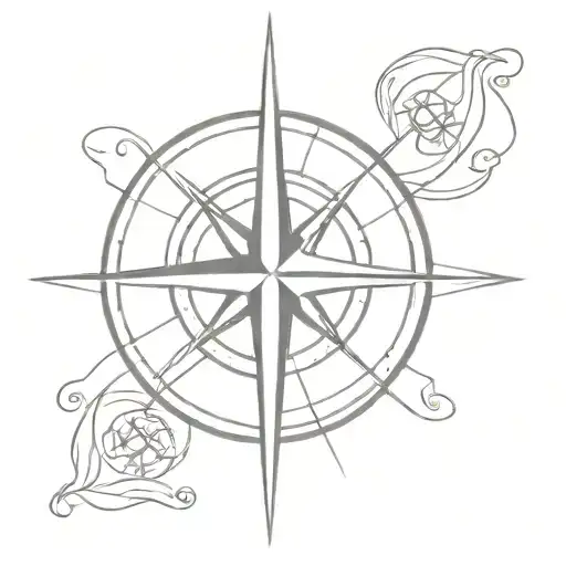 Wind Rose On A Compass