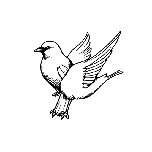 Peace Dove Cuddling Two Crows