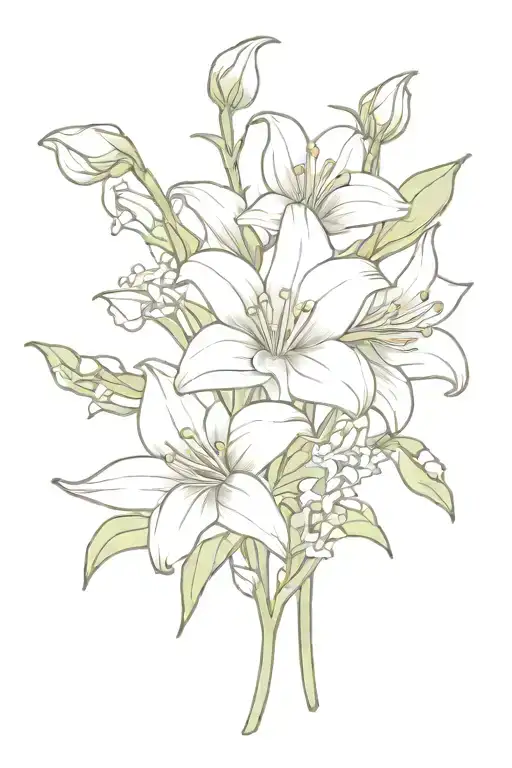 Morning Glory Daffodil Daisy Lily Of The Valley Bouquet