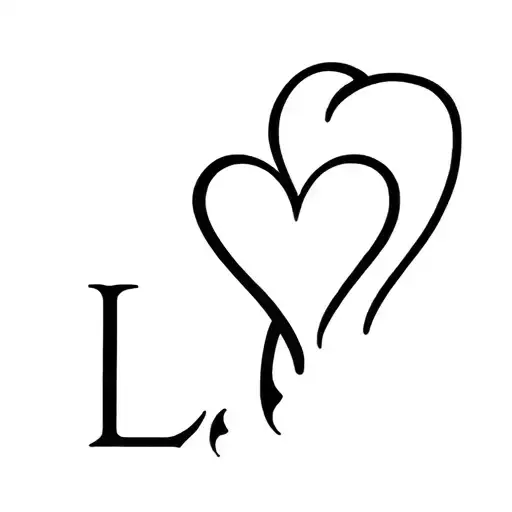 Initial L With Heart
