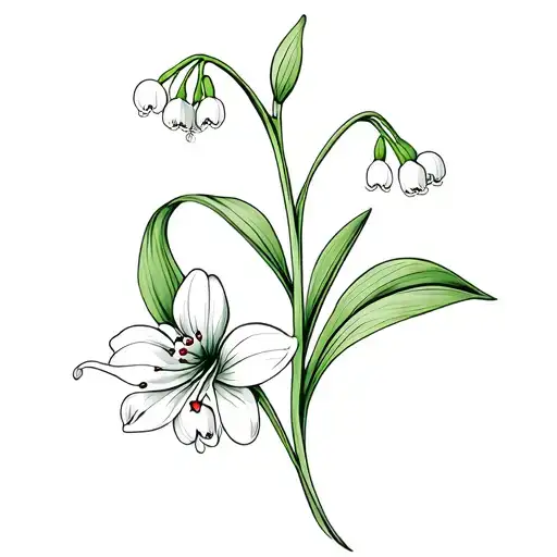 Lily Of The Valley Ladybird Crawling