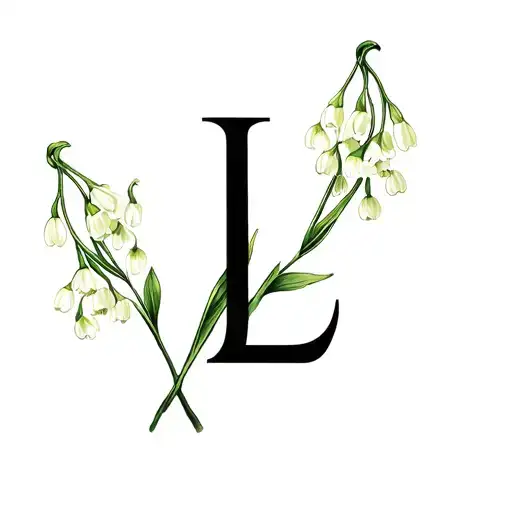 Lily Of The Valley Et Initiale L Letter