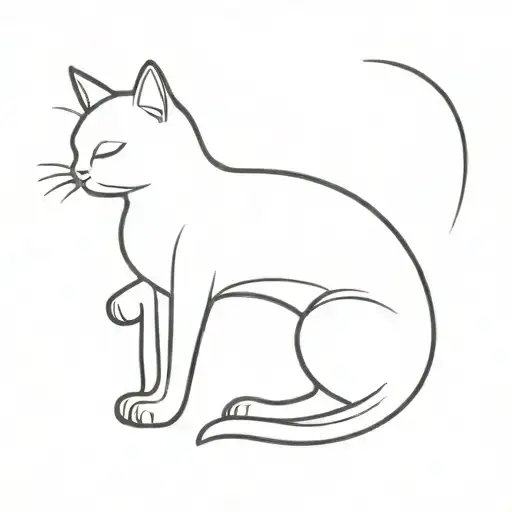 A Cat Stretching Its Back