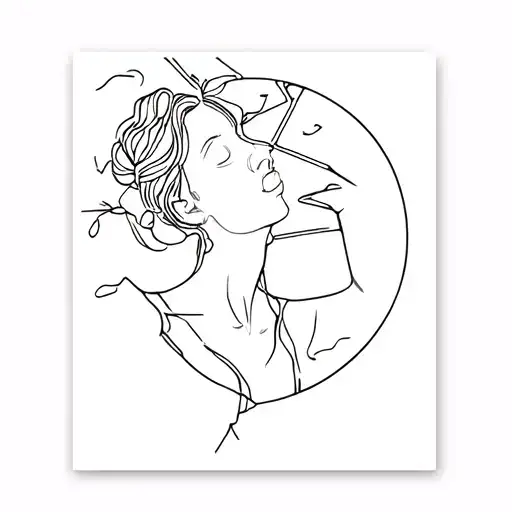 Broken Plate And Woman