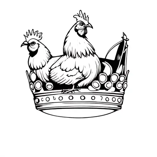 Philippine Hen Inside A Crown