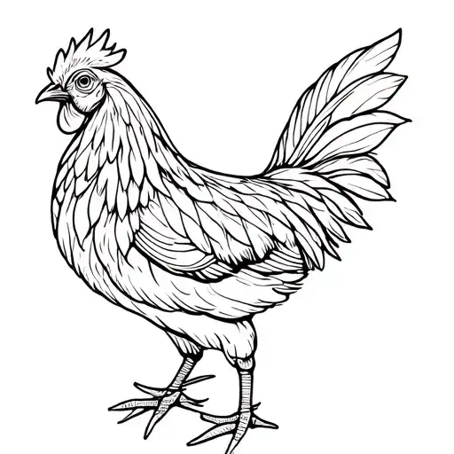 Philippine Hen With Feathers As Weave Pattern Inspired