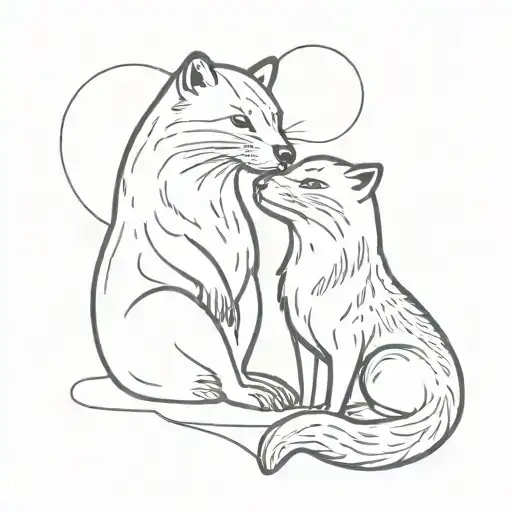 An Otter And A Wolf In Love