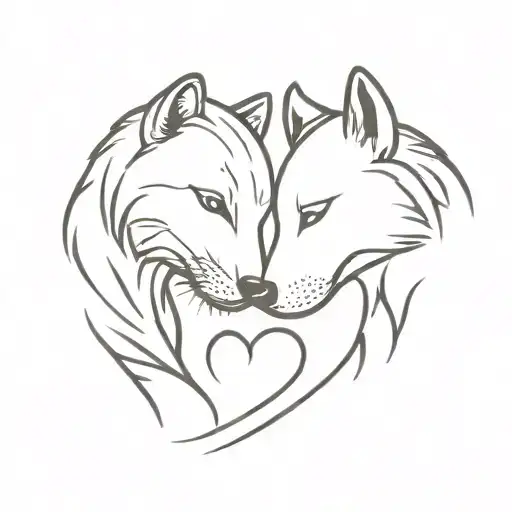 An Otter And A Wolf In Love Realustic