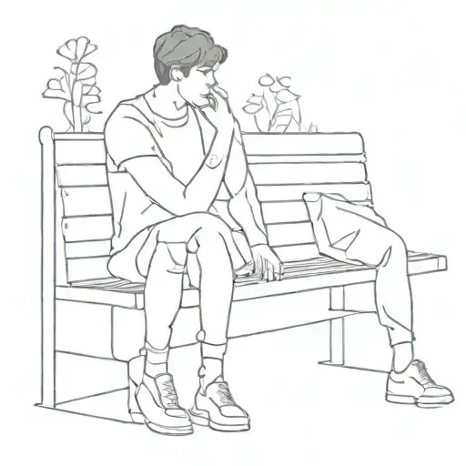 Friend Sitting On A Bench