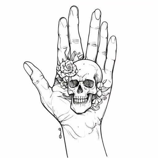 A Hand With A Skull On It