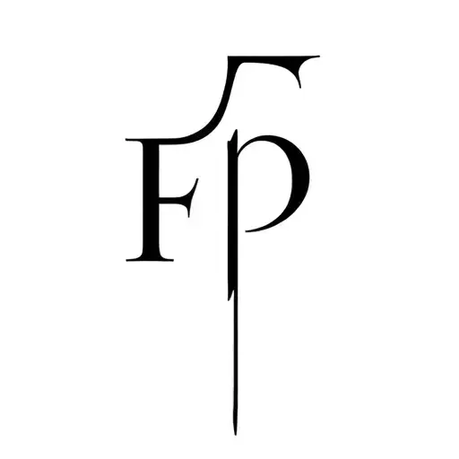 2017 In Roman Letter With The Letter F And P
