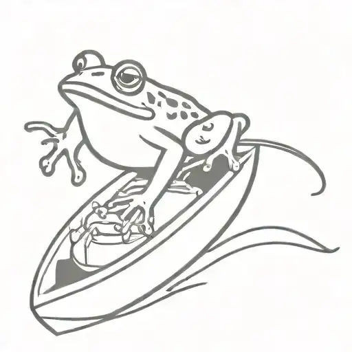 Frog Driving His Boat