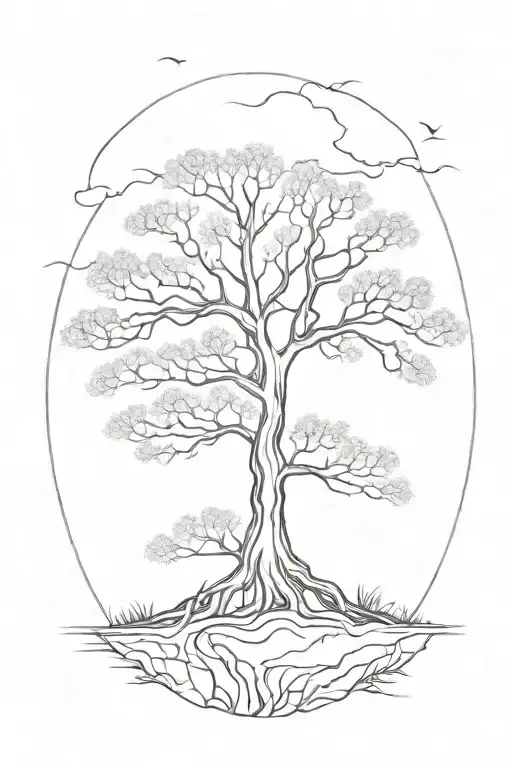 As Above So Below Tree Silhouette