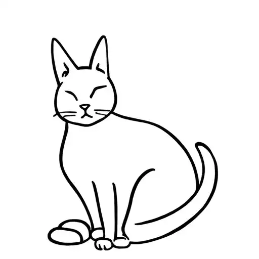 Lop-eared Cat Sitting