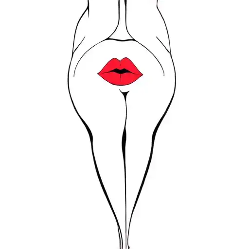 Transvestite Hindu Symbols Stockings And Lipstick Kiss