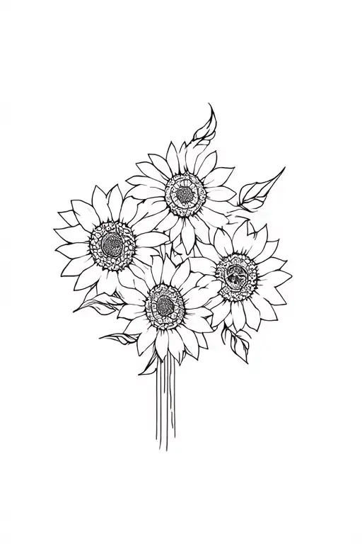 Female Day Of The Dead Gothis 4 Sunflowers