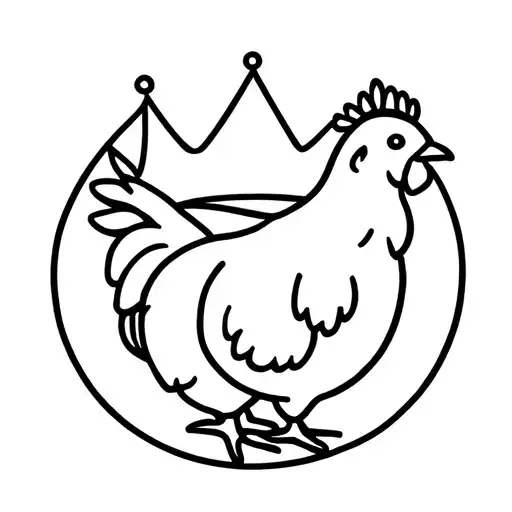 Chicken Inside Big Crown