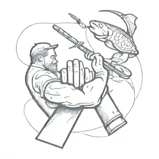 Armwrestling And Fishing