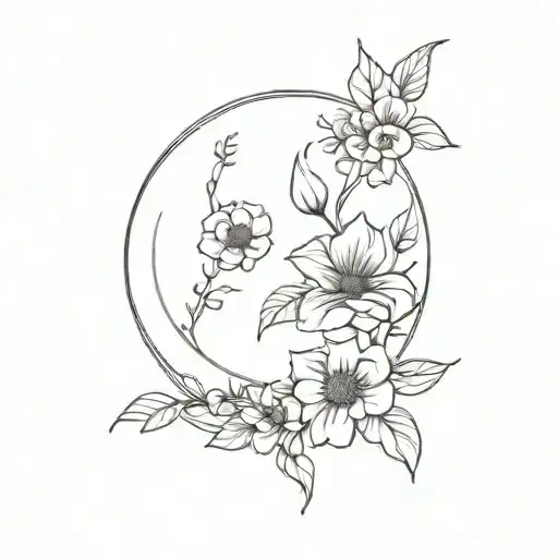 Floral Moon Spine