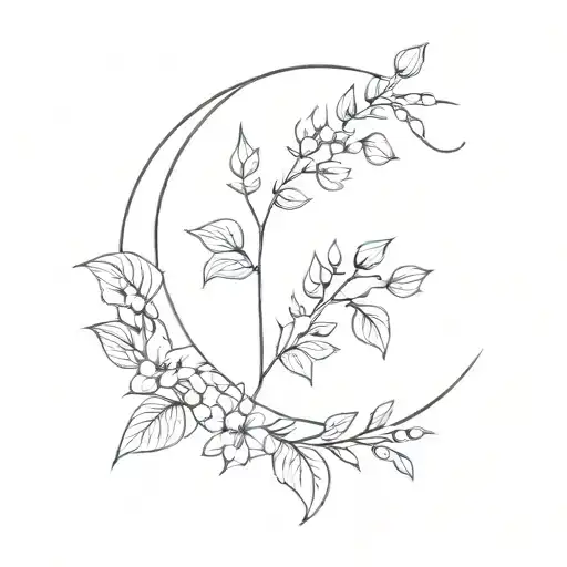 Floral Moon Spine